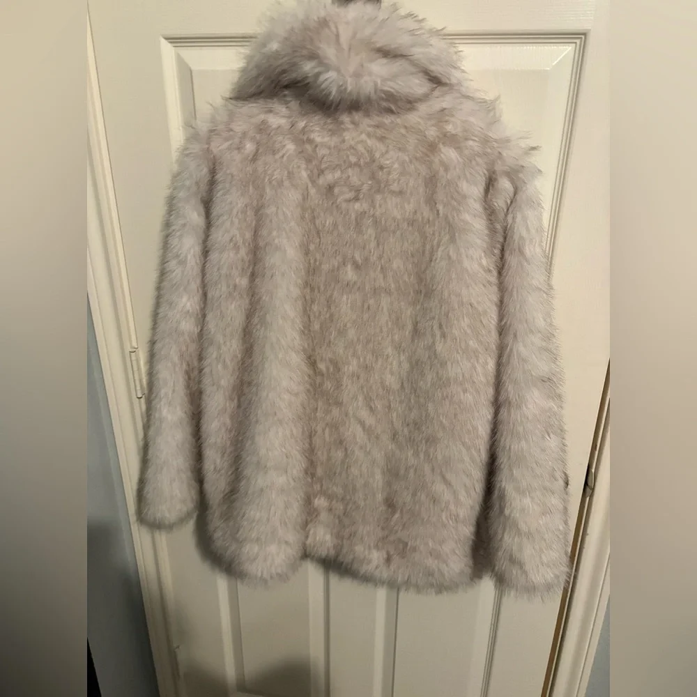 1- wild fable Plush Faux Fur Teddy Jacket - Picture 3 of 4